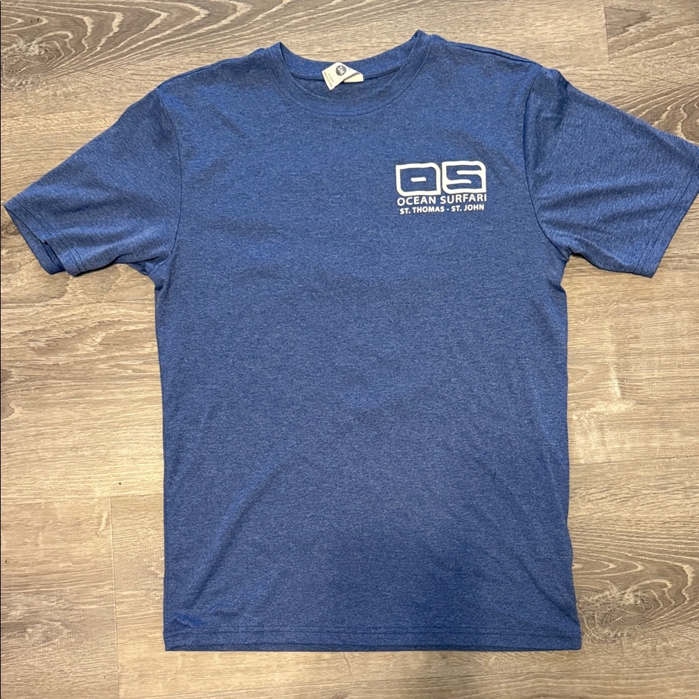 Ocean Surfari OS Blue Small Men's T-Shirt St. Thomas St. John XTreme-Tec Tee
